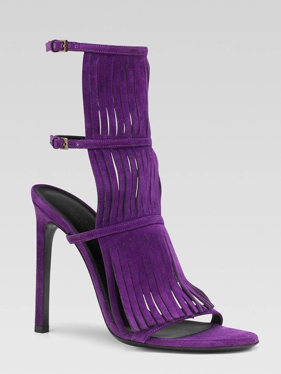 Gucci Shoes - Gucci Becky Suede Fringe Heels